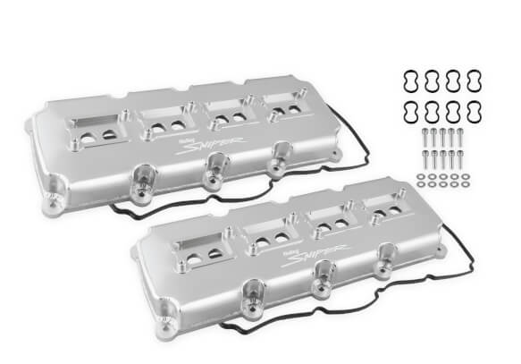 Holley Silver Anodized Valve Covers 03-up Gen III Hemi